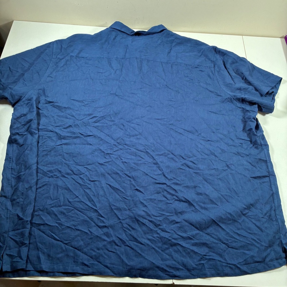 LOT of 2 Foundry Button Up Camp Shirts 4XL Blue Teal 2 Pack Rayon Blend - Picture 9 of 10